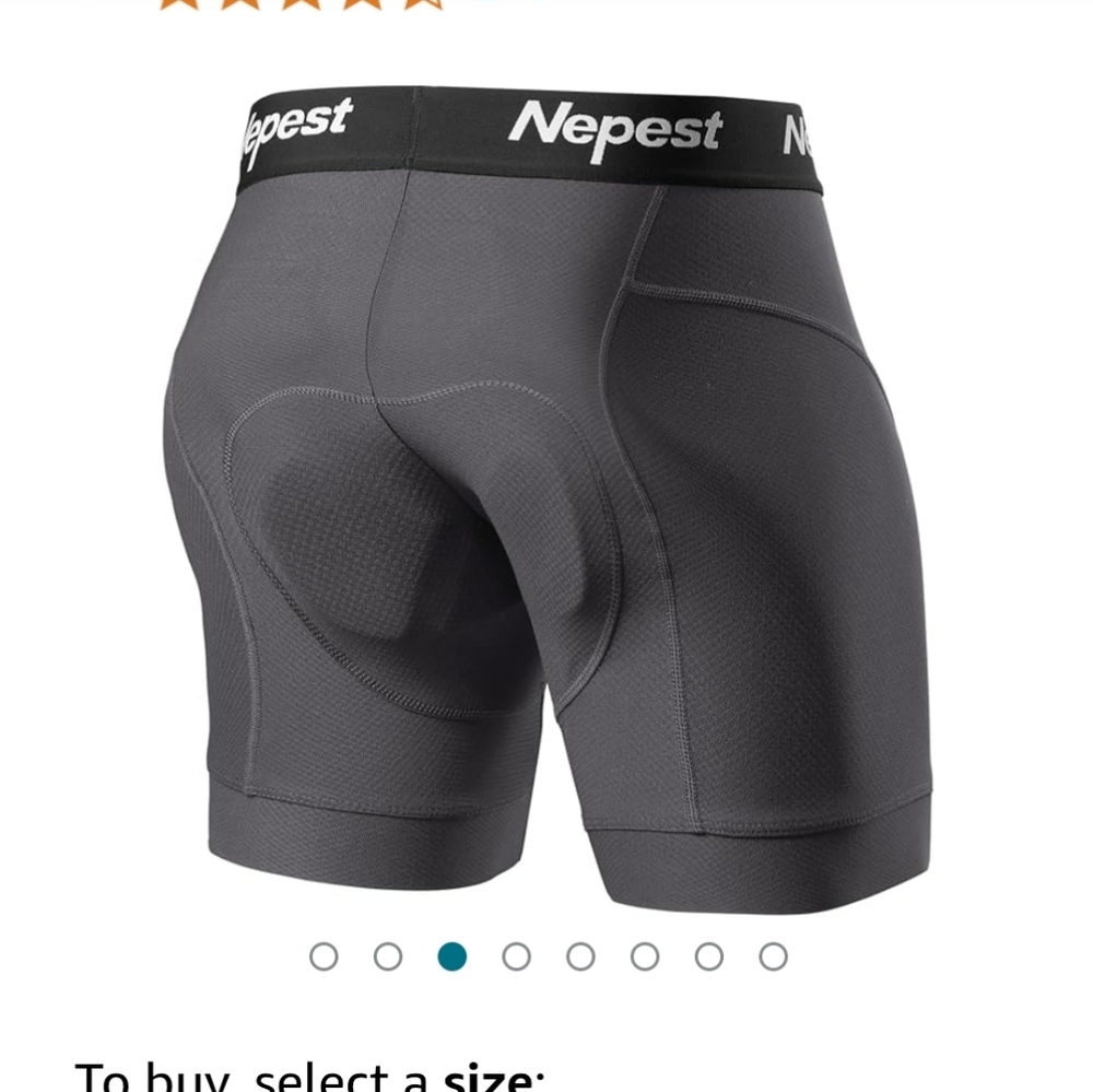 Nepest Mens Cycling Underwear 4D Padded Bike Shorts NWT Size: 3XL